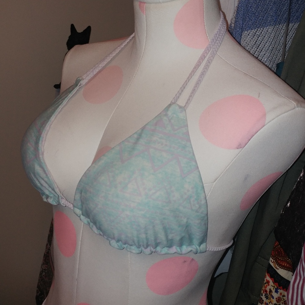 Reversible Double String Mint / Lavender Bikini - image 3